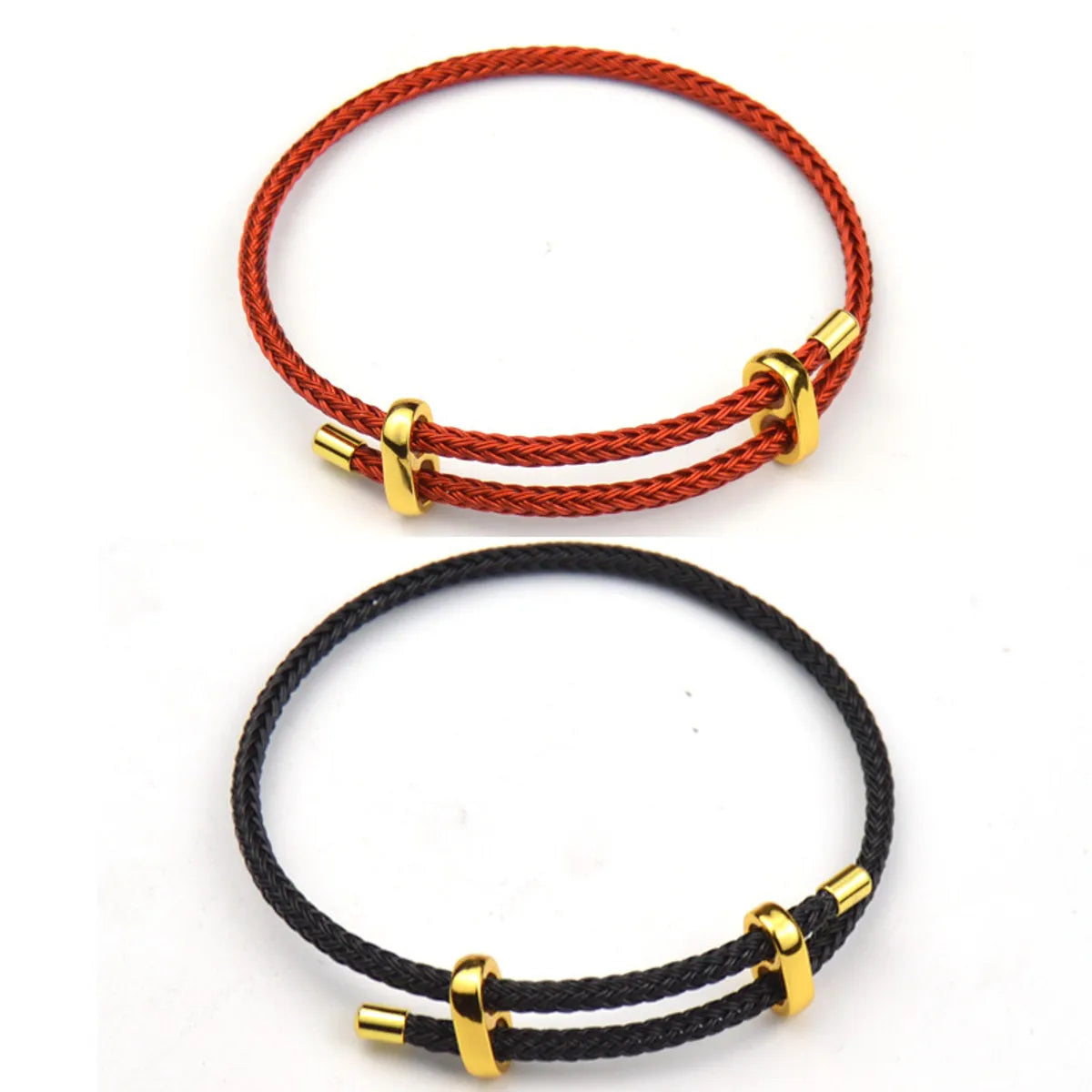 fashion bracelets for women -Simple Style Color Block Titanium Steel Plating Bracelets