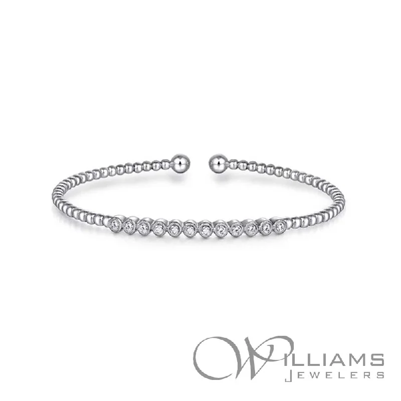 dainty bracelets for women -Gabriel & Co. Bujukan 14 Karat Diamond Bracelet