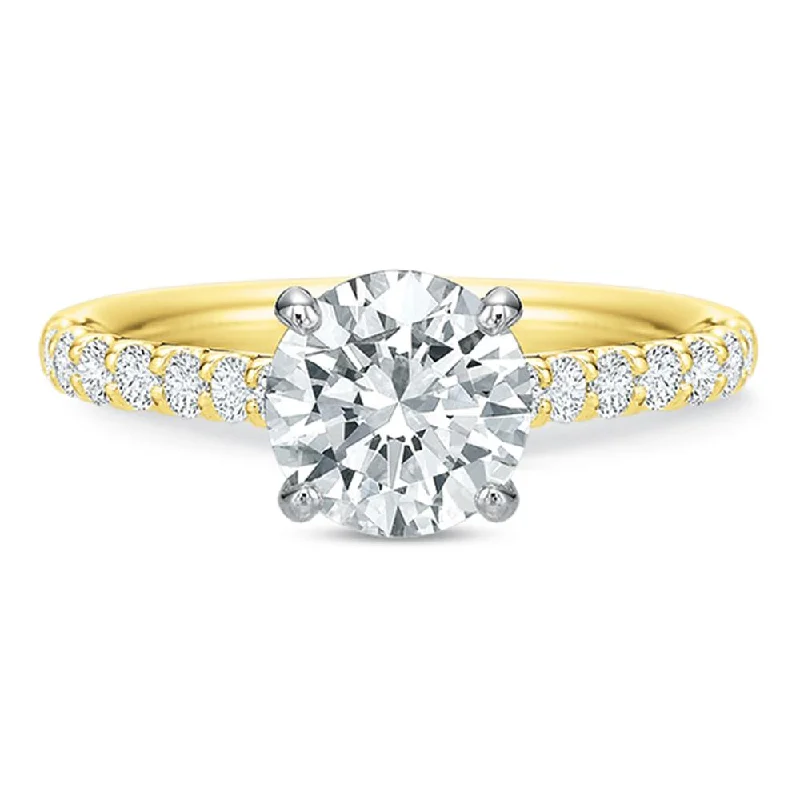 Asscher cut engagement rings for women -Engagement Rings-Prong Set