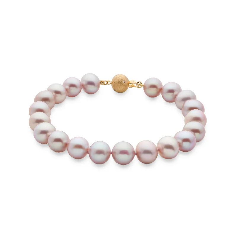 pearl bangles for women -8mm Pink Pearl Bracelet