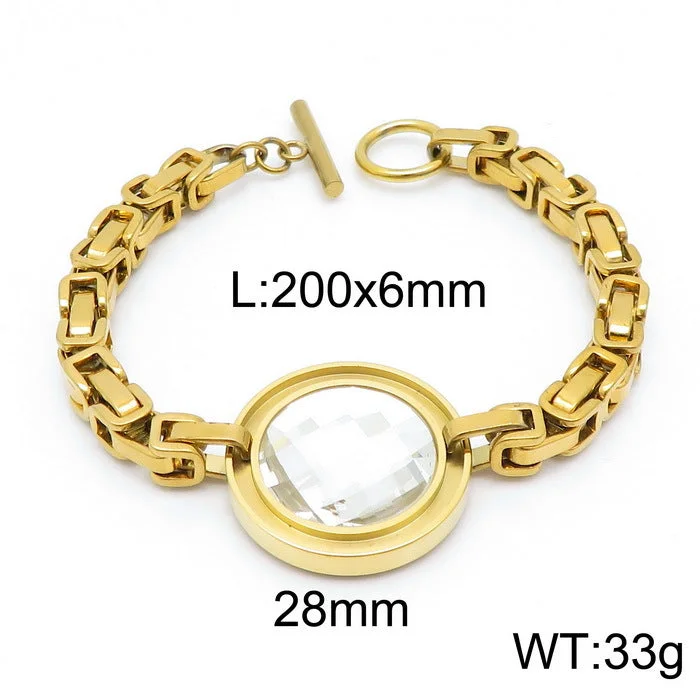 Gold White Bracelet Kb139195-Z