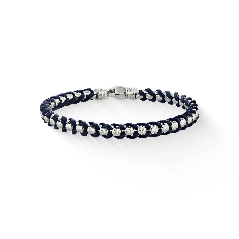 birthstone bracelets for women -Effy Blue Cord Weave Bracelet