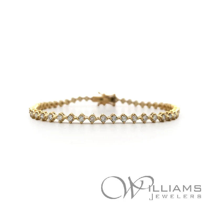 moonstone bracelets for women -Williams Signature 14 Karat Diamond Bracelet