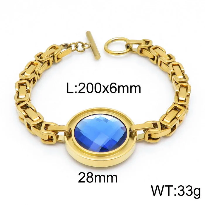 Gold Blue Bracelet Kb139196-Z