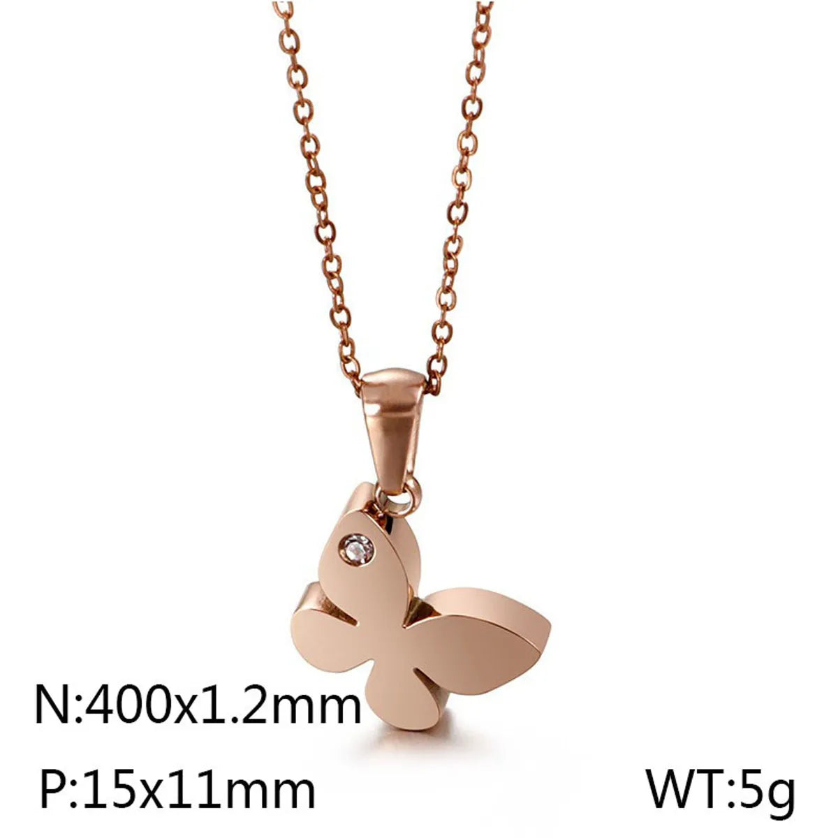 Rose Gold Necklace Kn89576-K