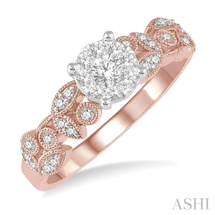 sustainable engagement rings for women -ROUND SHAPE LOVEBRIGHT DIAMOND ENGAGEMENT RING