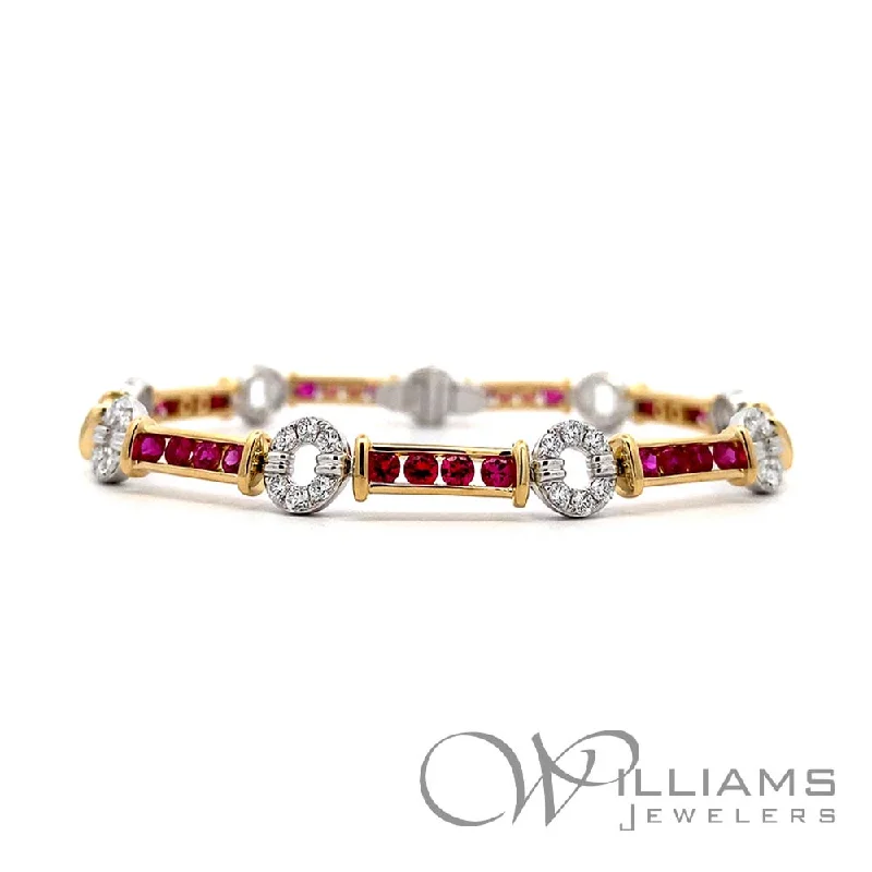 diamond tennis bangles for women -Williams Signature 18 Karat Ruby Bracelet