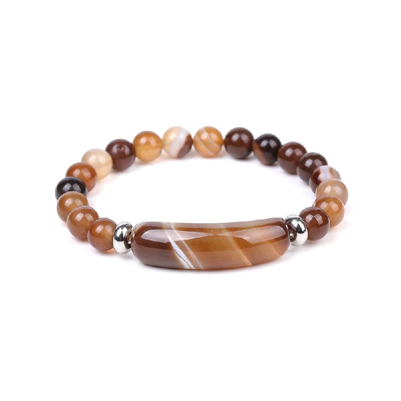 Sl245a10 Striped Coffee Agate