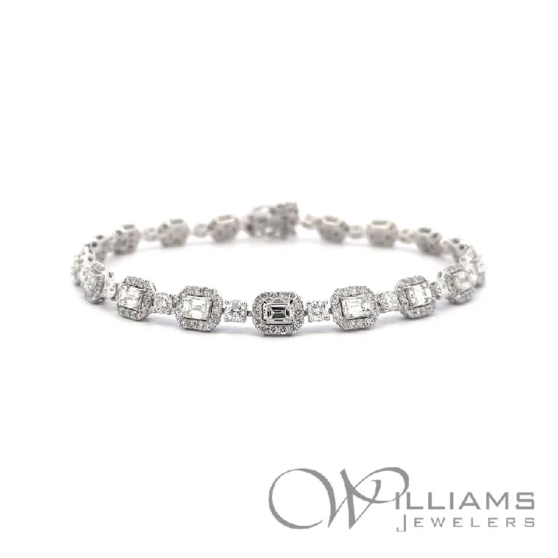 vintage bracelets for women -Williams Signature 14 Karat Diamond Bracelet