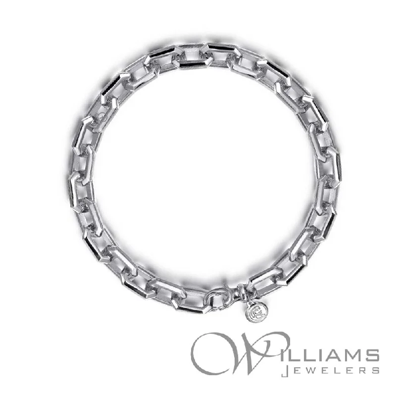 infinity symbol bangles for women -Gabriel & Co. Men's Sterling Silver Bracelet