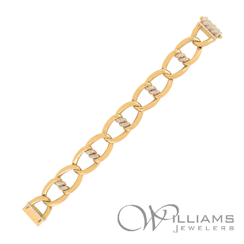 cross bangles for women -Roberto Coin Cialoma 18 Karat Diamond Bracelet