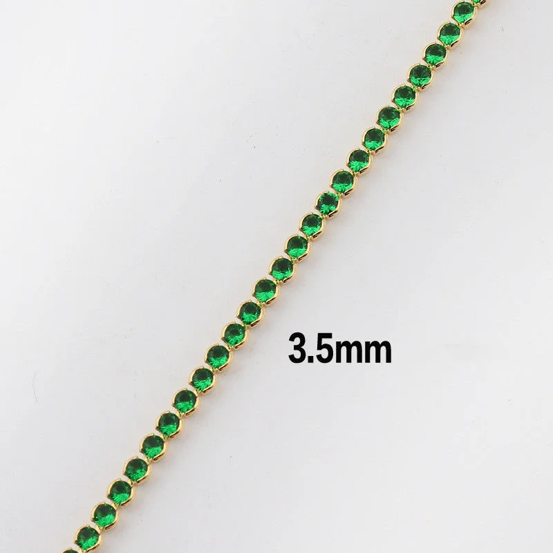 Round Green 3.5mm Necklace