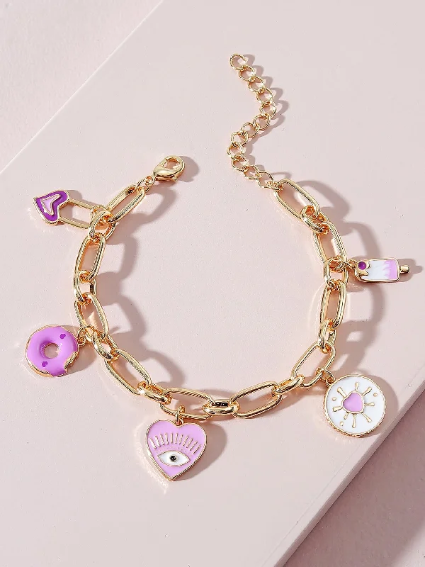 delicate bracelets for women -Casual Elegant Heart Shape Copper Bracelets