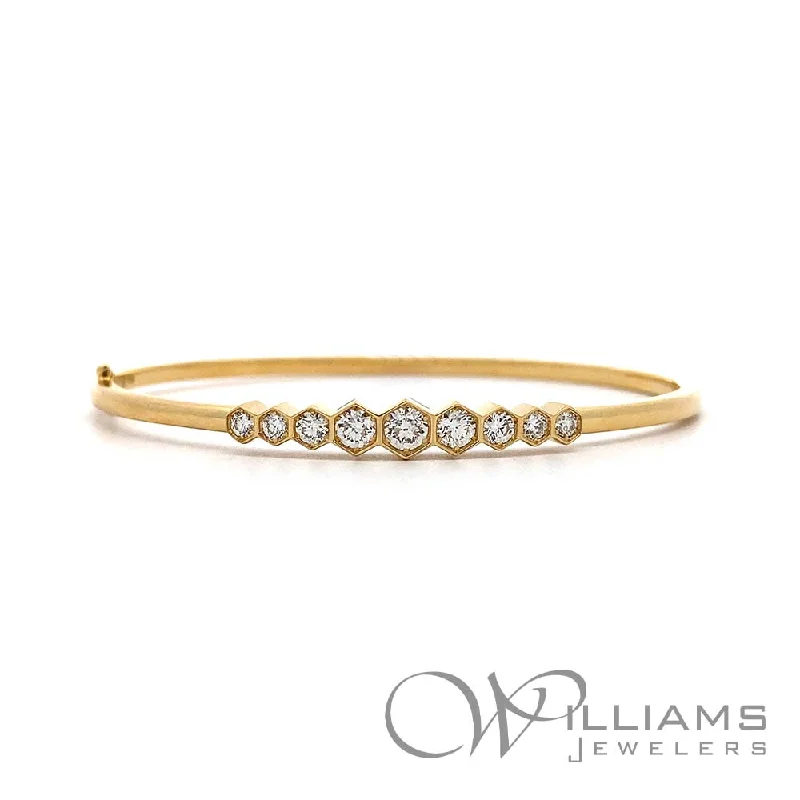 bar bracelets for women -Williams Signature 18 Karat Diamond Bracelet