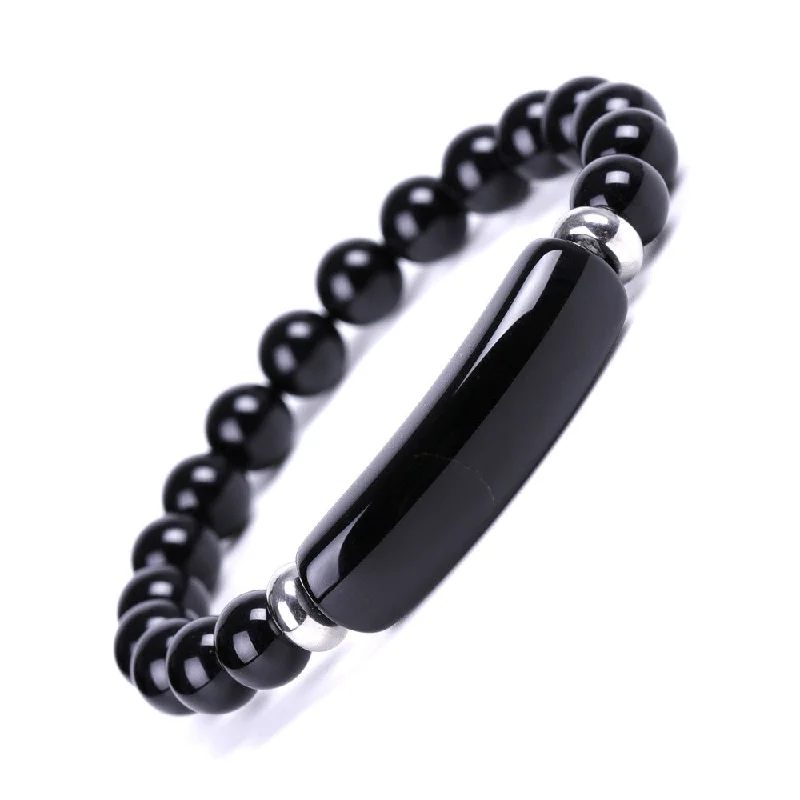 Sl245a03 Black Agate Bracelet