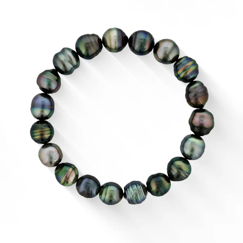 antique bracelets for women -Tahitian Pearl Stretch Bracelet