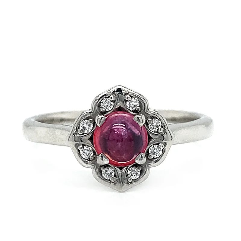 bold engagement rings for women -Montana Sapphire & Diamond Ring - "Rose"