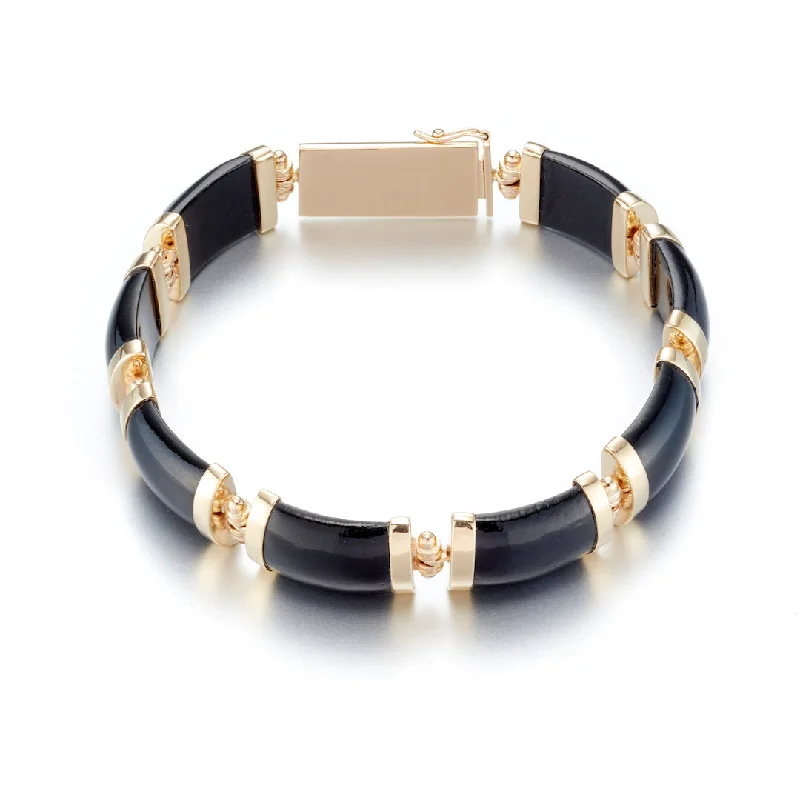 twisted bracelets for women -Josephine Bracelet in Black Nephrite Jade