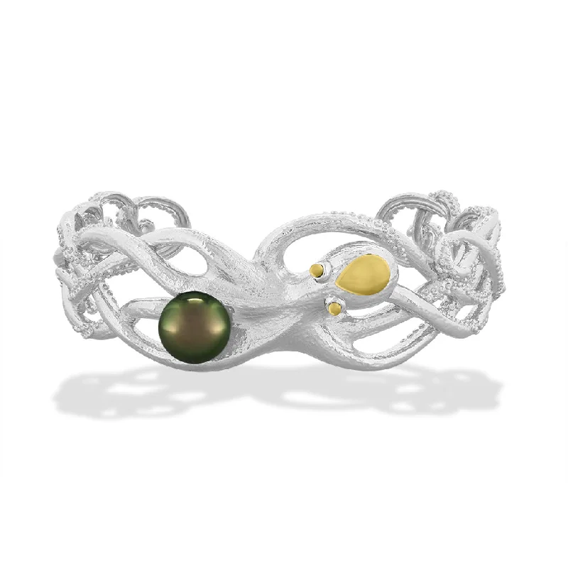 pearl bangles for women -Octopus Cuff Bracelet