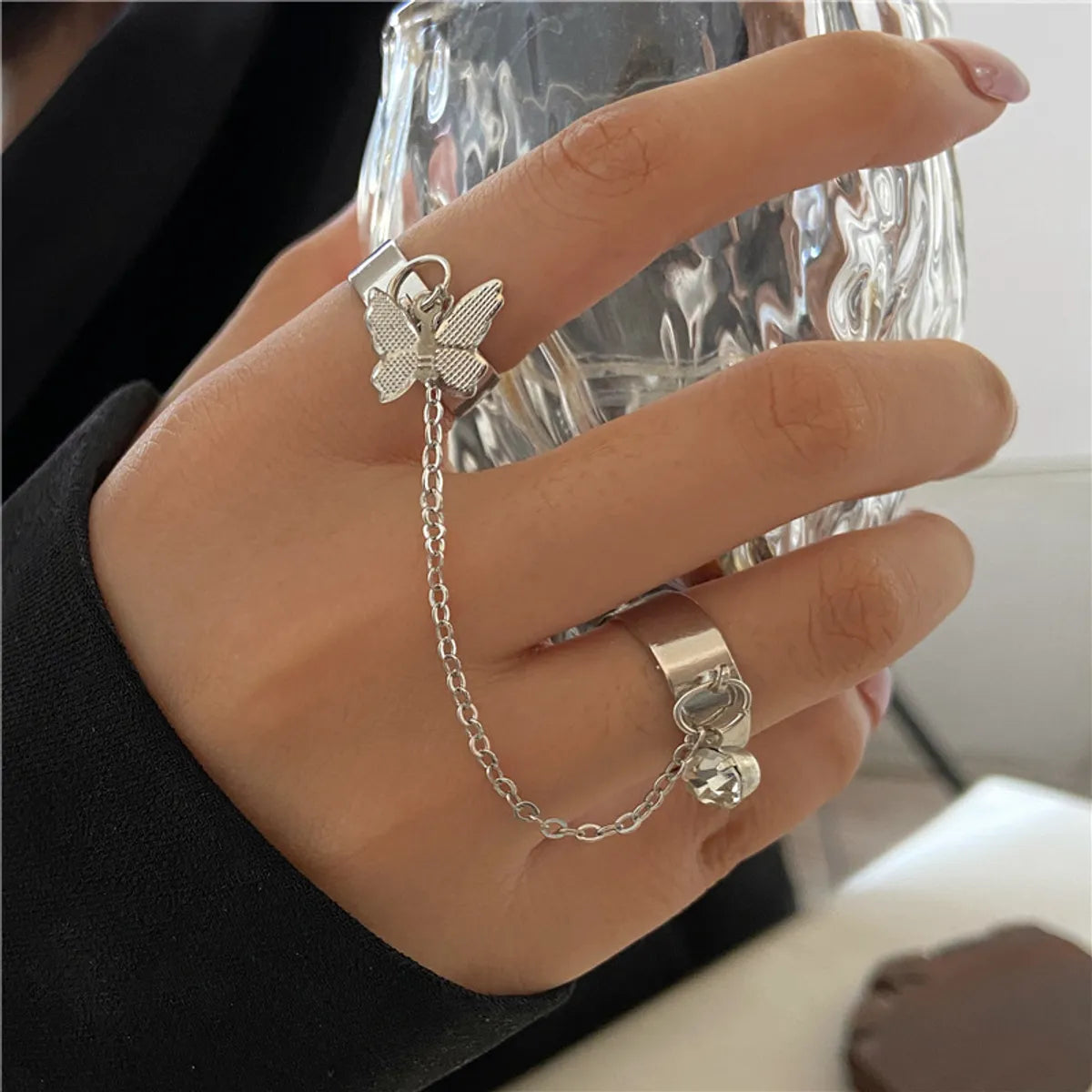 ethical engagement rings for women -Punk Simple Fashion Temperament Women'S Jewelry Cute Diamond Ring