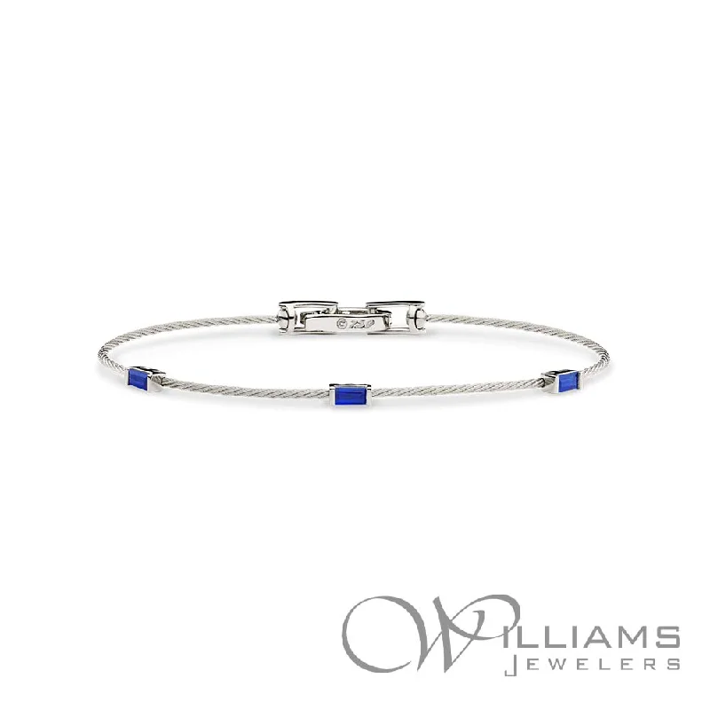 pearl bangles for women -Paul Morelli Unity 18 Karat Sapphire Bracelet