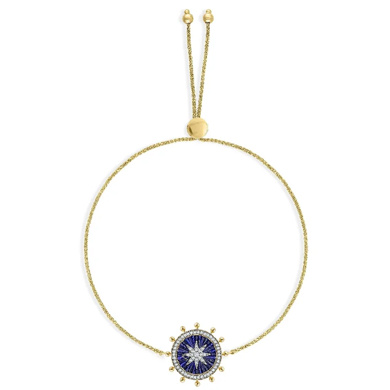 lucky charm bracelets for women -Effy Compass Star Wheel Bolo Bracelet