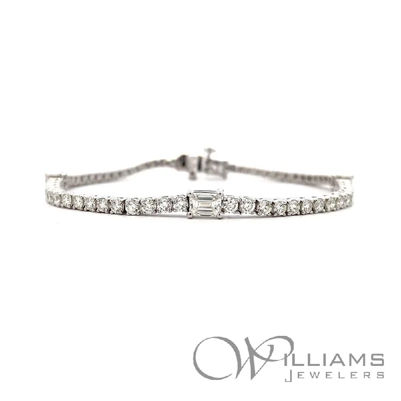 twisted bracelets for women -Williams Signature 14 Karat Diamond Bracelet