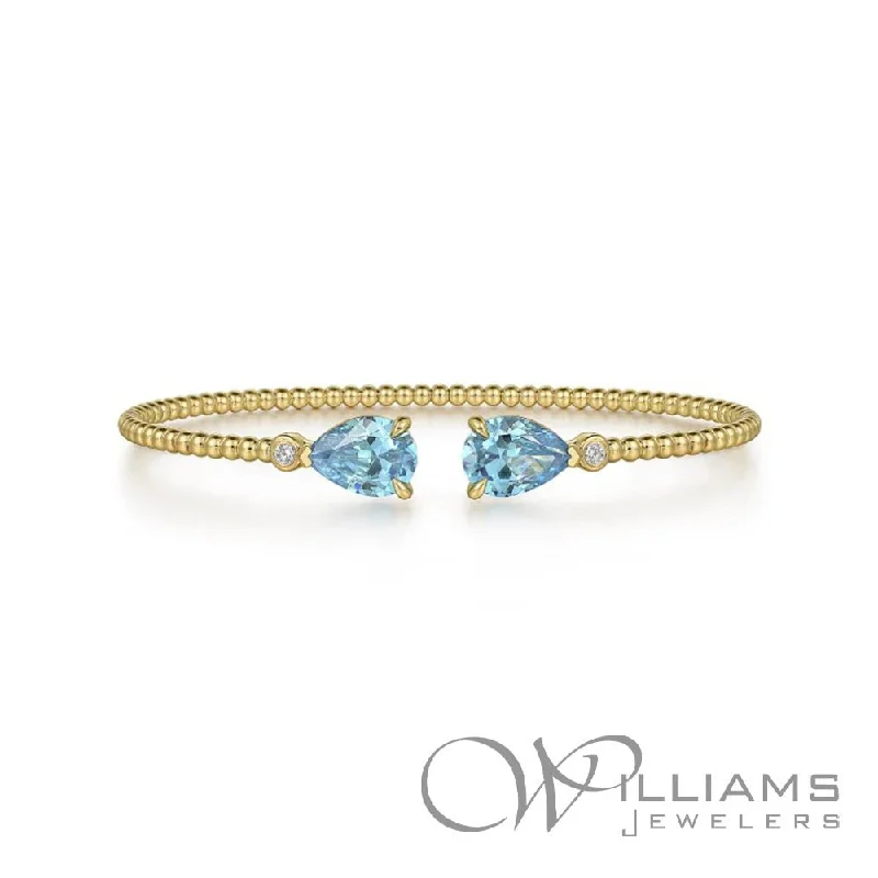 tennis bracelets for women -Gabriel & Co. Bujukan 14 Karat Topaz Bracelet