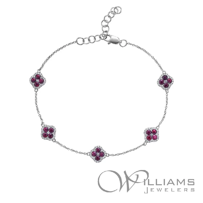 knot bangles for women -Williams Signature 14 Karat Ruby Bracelet