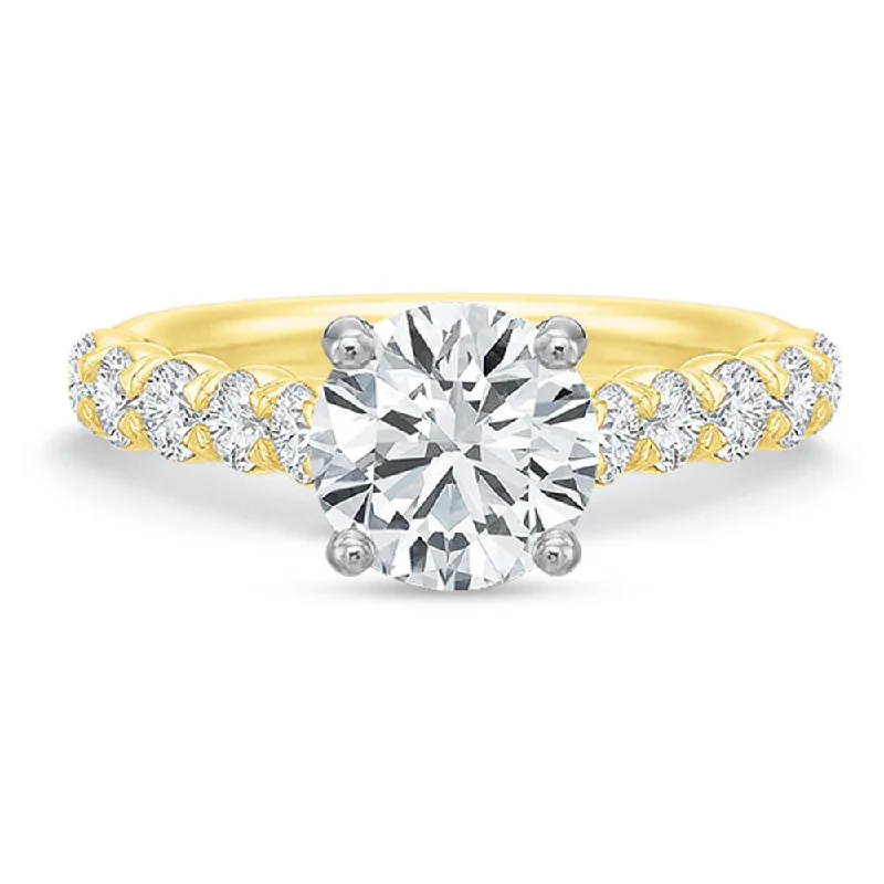 large stone engagement rings for women -Engagement Rings-Prong Set