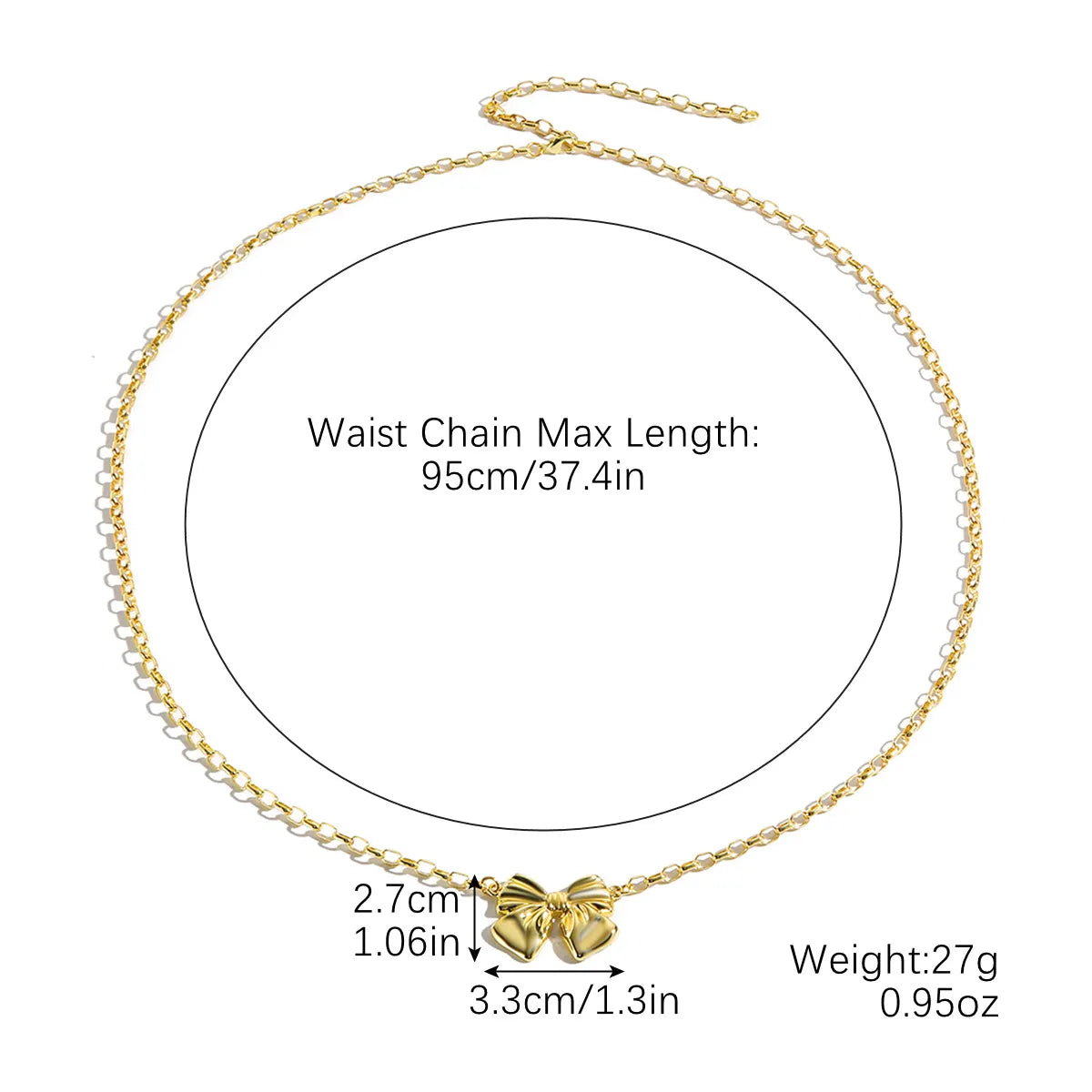 W2404-3 Bow Waist Chain