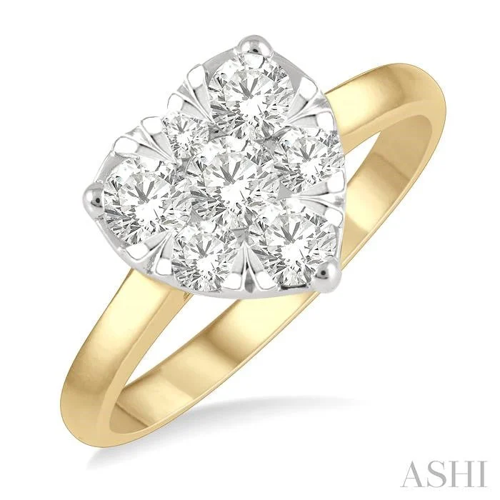 luxury engagement rings for women -HEART SHAPE LOVEBRIGHT ESSENTIAL DIAMOND ENGAGEMENT RING