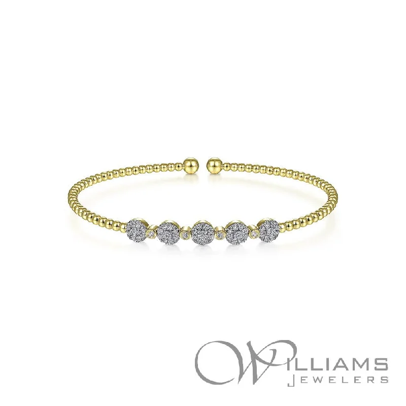 chic bracelets for women -Gabriel & Co. Bujukan 14 Karat Diamond Bracelet