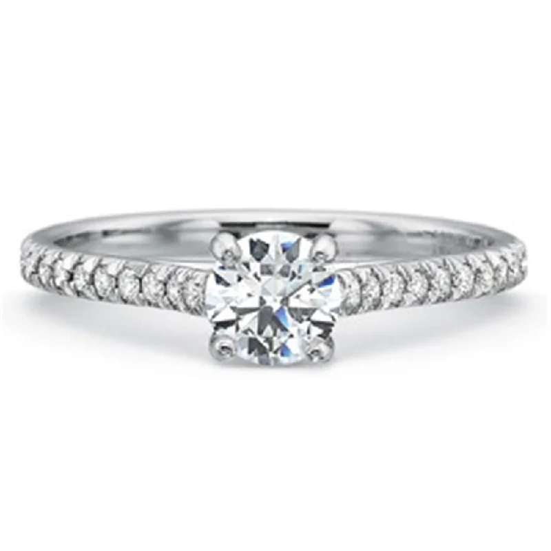 platinum engagement rings for women -Engagement Rings-Prong Set