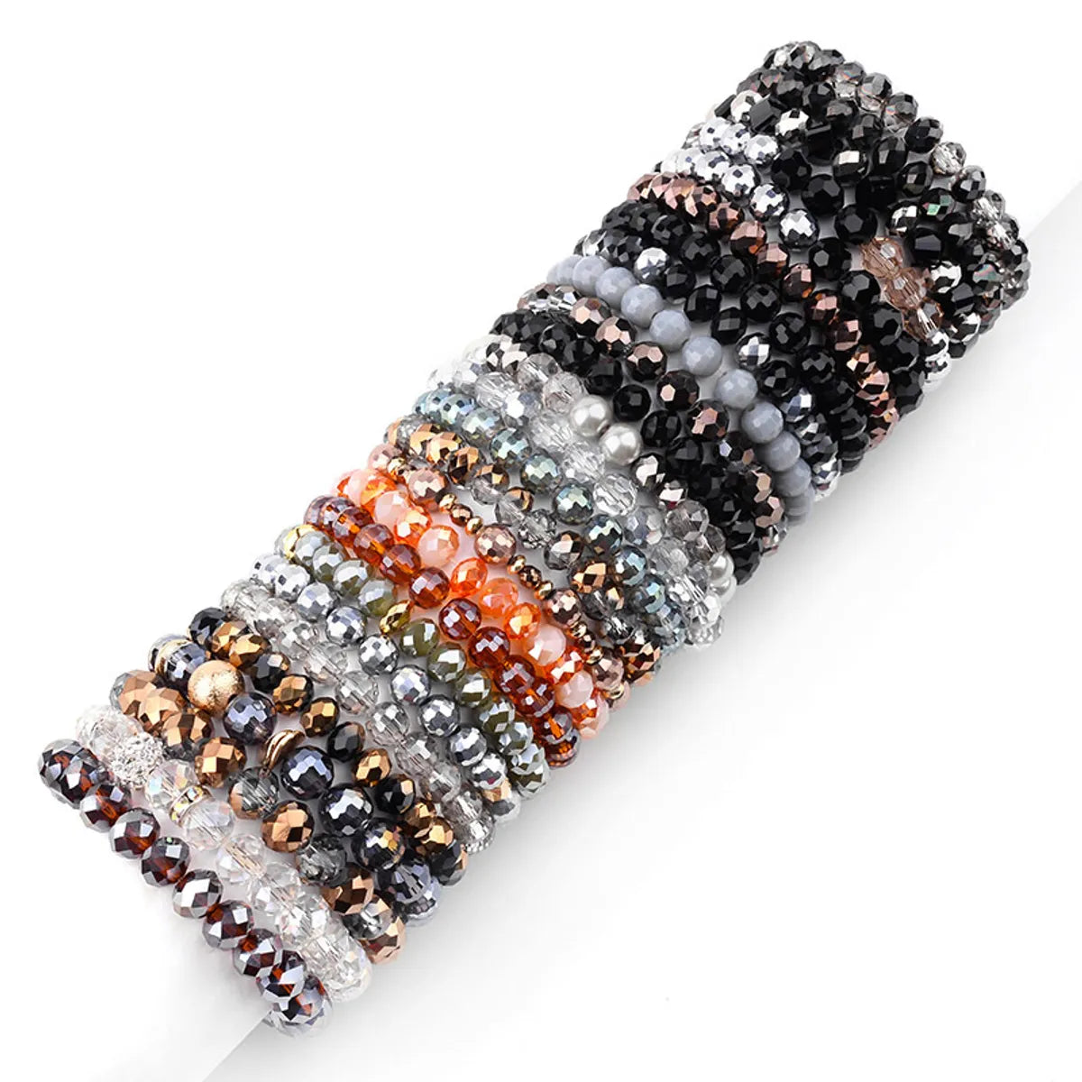 bangle bracelets for women -Fashion Geometric Beaded Crystal Bracelets