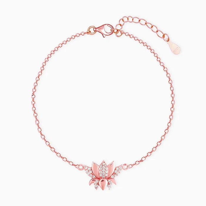 vintage bracelets for women -Anushka Sharma Rose Gold Lotus Bracelet