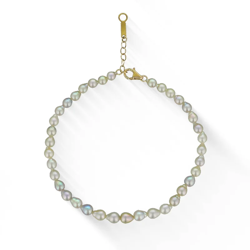 birthstone bangle bracelets for women -Multicolor Akoya Pearl Bracelet