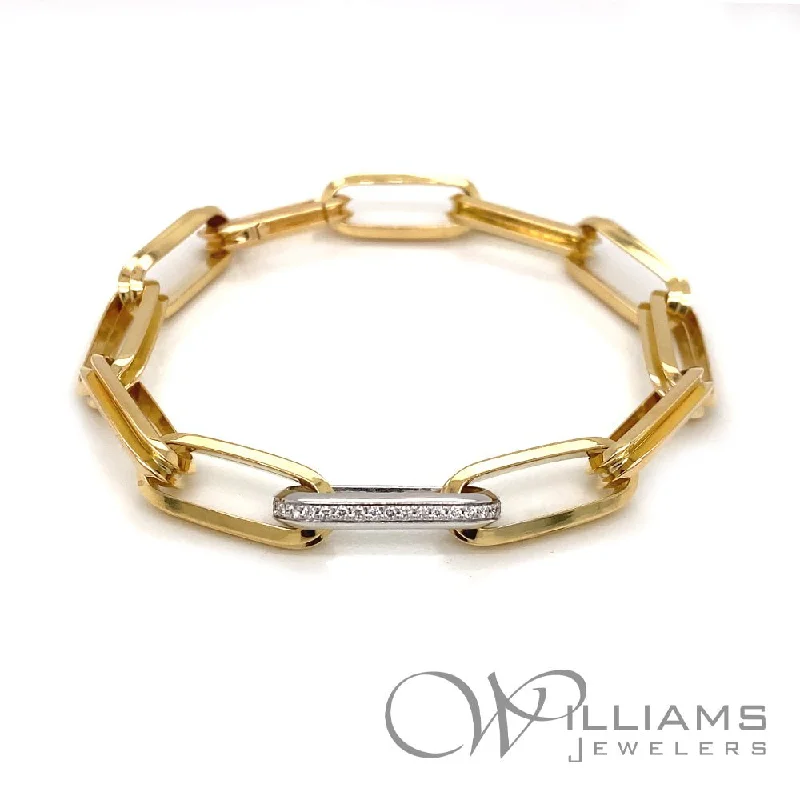 friendship bracelets for women -Roberto Coin Designer Gold 18 Karat Diamond Bracelet