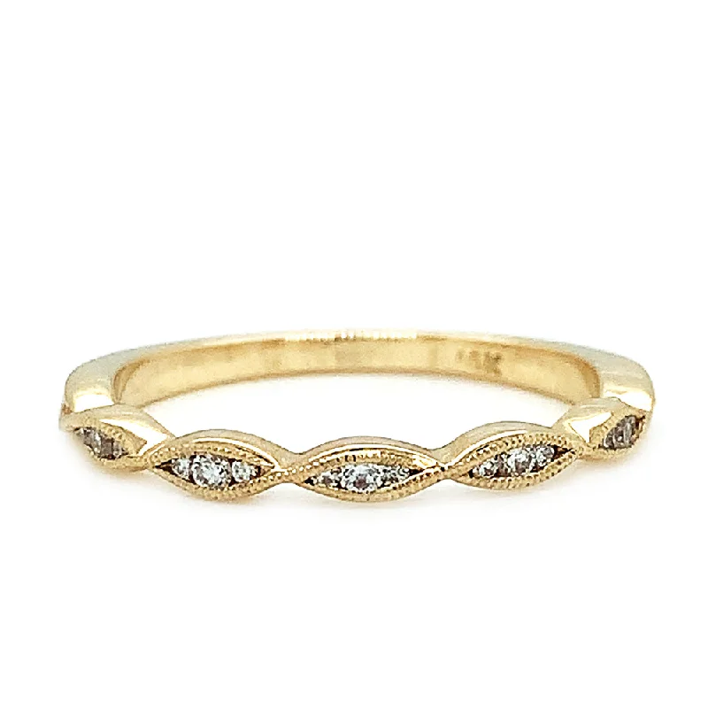 halo sapphire engagement rings for women -14K Yellow Gold and Diamond Band - "Brittany"