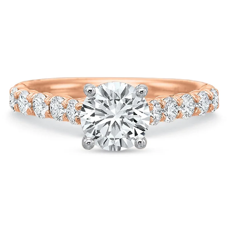 oval engagement rings for women -Engagement Rings-Prong Set