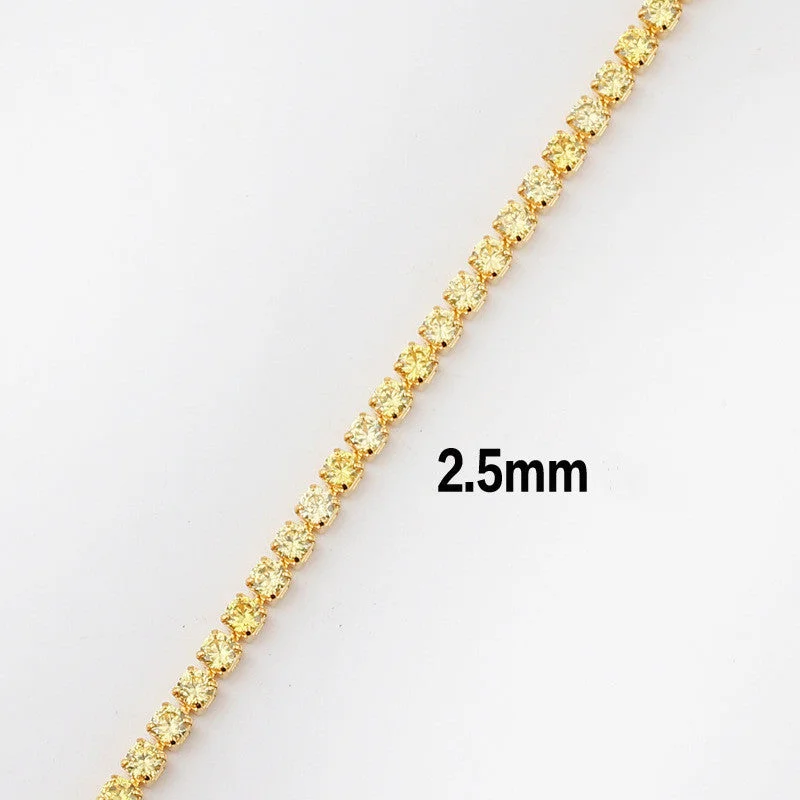 Yellow Diamond 2.5mm Necklace