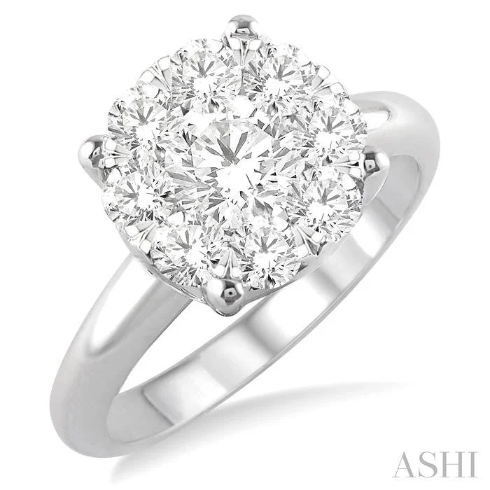 unique diamond engagement rings for women -ROUND SHAPE LOVEBRIGHT ESSENTIAL DIAMOND RING