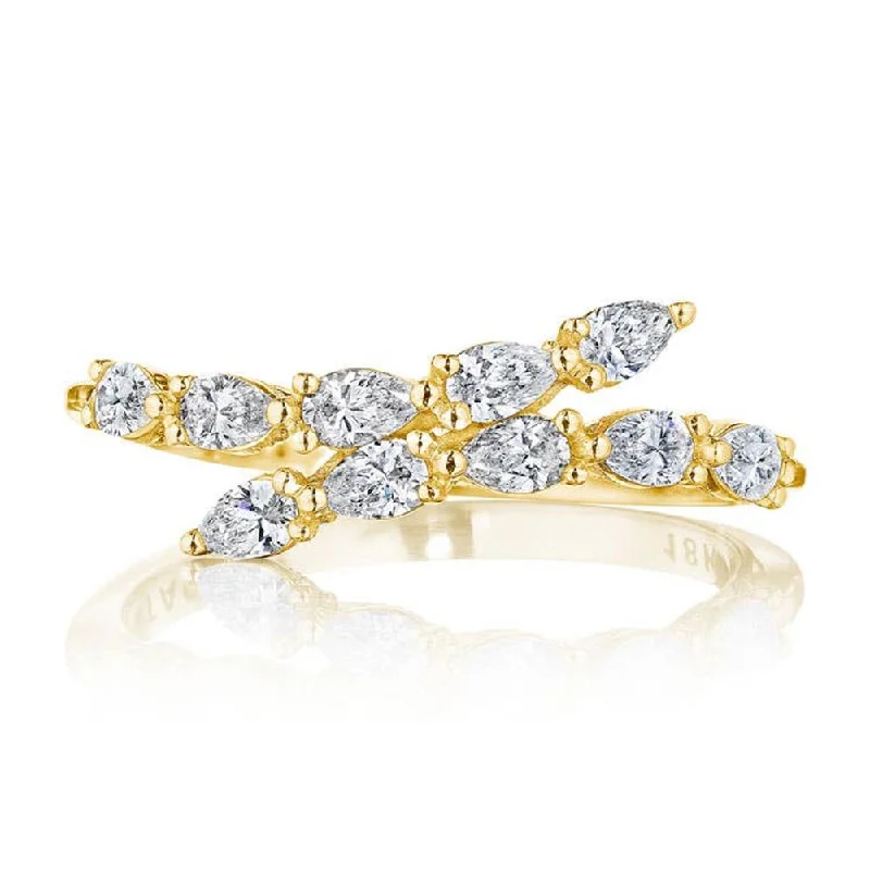 intricate engagement rings for women -Pear Diamond Ring in 18k Yellow Gold