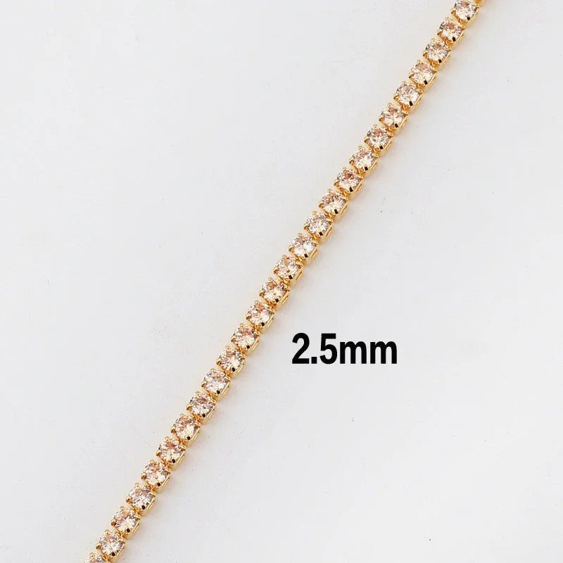 Champagne Diamond 2.5mm Necklace