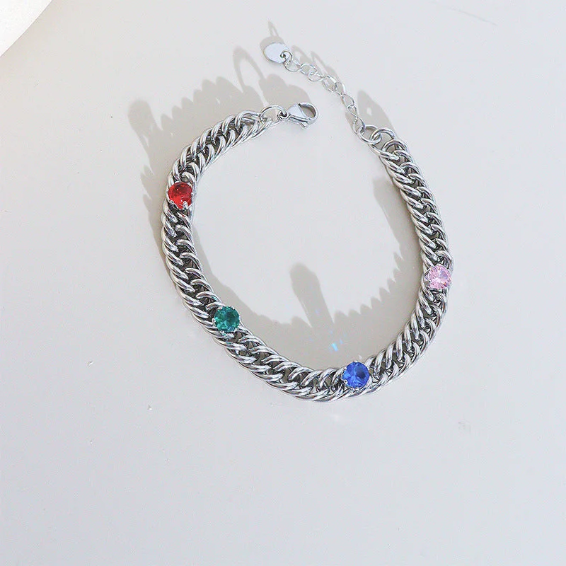 Aps764 White Gold Color Bracelet