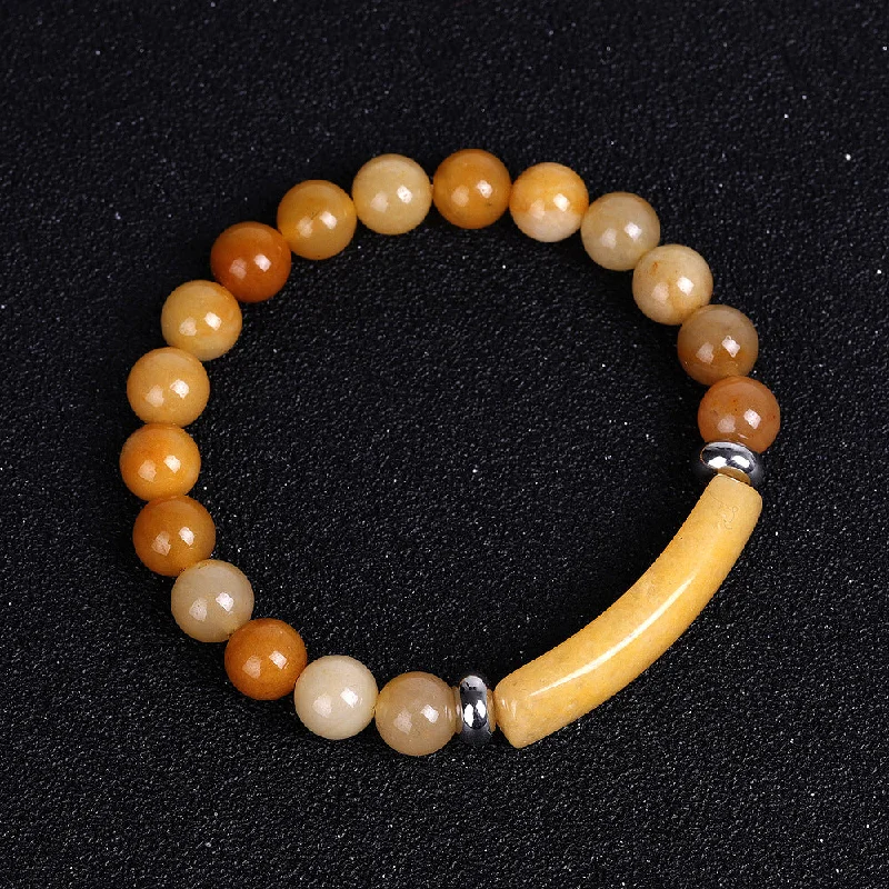 Sl245a05 Old Yellow Jade Bracelet