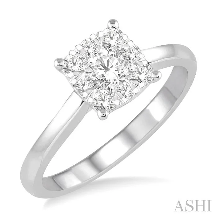 elegant engagement rings for women -CUSHION SHAPE LOVEBRIGHT ESSENTIAL DIAMOND RING