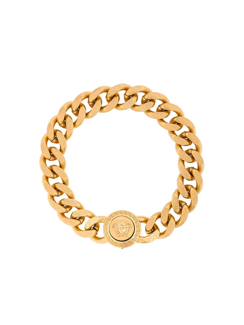 diamond tennis bangles for women -Versace Medusa Flat Chain Link Bracelet