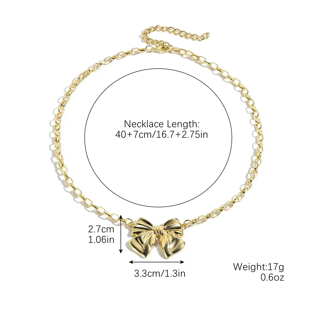 N2403-29 Single Bow Necklace