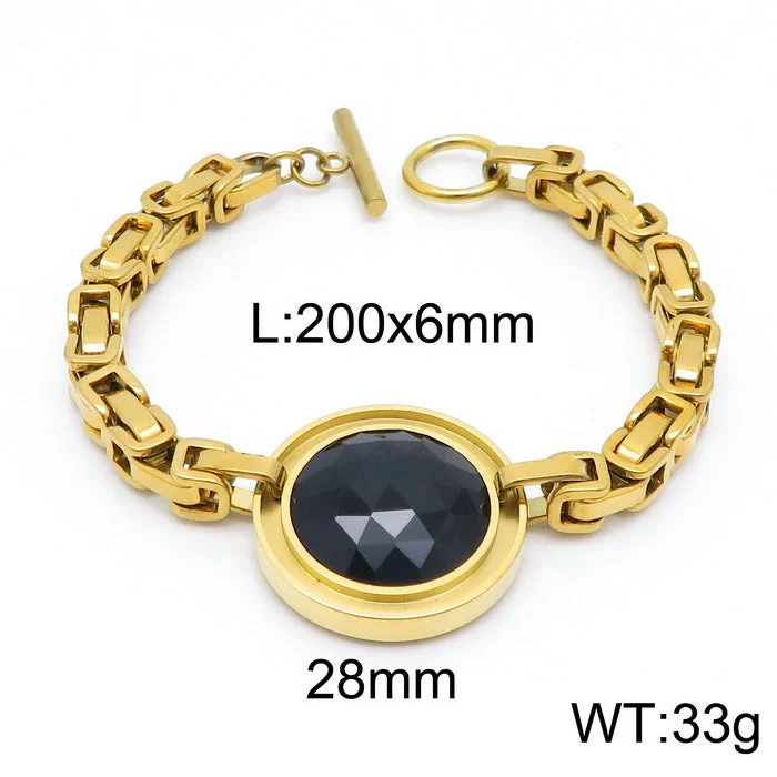 Golden and Black Bracelet Kb139197-Z